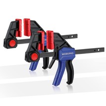 WORKPRO 6&quot; Bar Clamps for Woodworking, Medium Duty 300lbs One-Handed Cla... - $45.99
