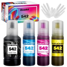 542 Pigment Ink Refill Ink Bottle Replacement For Epson 542 Ink For Ecot... - £59.61 GBP