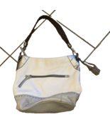 The Sak INDIO IVORY GREY PEWTER SILVER LEATHER PURSE Bag - $19.80