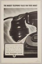 1938 Print Ad Bell Telephone System Vintage Black Rotary Dial Phone - $13.48