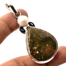 Ocean Jasper River Pearl Gemstone Christmas Gift Pendant Jewelry 2.40&quot; SA 5631 - £5.17 GBP