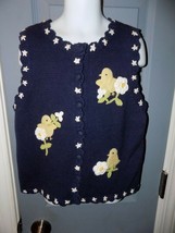 Hartstrings Easter Navy Blue Button Up Vest W/Chicks Size 6X Girl&#39;s NEW HTF - $30.66