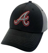 Atlanta Braves MLB Fan Favorite Blackball Black Hat Cap Adult Men&#39;s Adjustable - £18.32 GBP