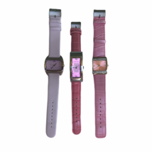 Vintage Mary Kay Makeup Cosmetics Women&#39;s Watches Wristwatches Pink Bands - £25.65 GBP