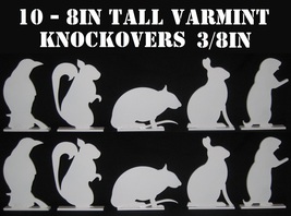 Varmit/Animal Silhouette Knockovers - 3/8in. Thk. Steel Pistol Shooting ... - £132.90 GBP