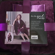 Angel Wrap Purple Sherpa Trimmed Hooded Pockets New In Box Warm Cozy Gif... - $7.07