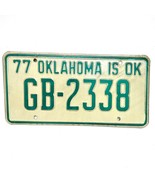 1977 United States Oklahoma Garfield County Passenger License Plate GB-2338 - £14.04 GBP