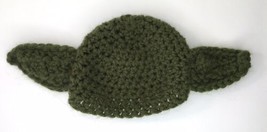 Yoda Inspired Crochet Infant Baby Toddler Hat Green Adorable Cute - $13.00