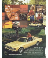 1978 Chrysler LeBaron Medallion Coupe Yellow Print Ad Automobile Car 8.5... - €17,24 EUR