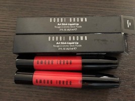 2 X Bobbi Brown Art Stick Liquid Lip ~ Hot Tangerine ~ New In Box - $24.99