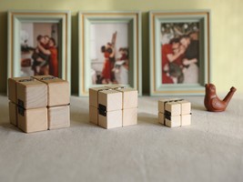 Set of 3 infinity wooden cubes, fidget toys for whole family, housewarmi... - £89.92 GBP