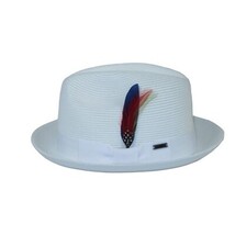 Men's Broner Summer Hat Woven Straw Style Safari HARMONY 84-738 White image 4