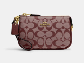 Coach Nolita 15 In Signature Chambray Wristlet ~NWT~ CI027 Wine - £77.55 GBP