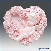 2D Silicone Soap/Plaster/Polymer clay Mold – Baby Rose Fairy - £26.67 GBP