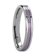 (New With Tag) Tungsten Carbide Wedding Band Ring With Carbon Fiber-511 - £46.90 GBP