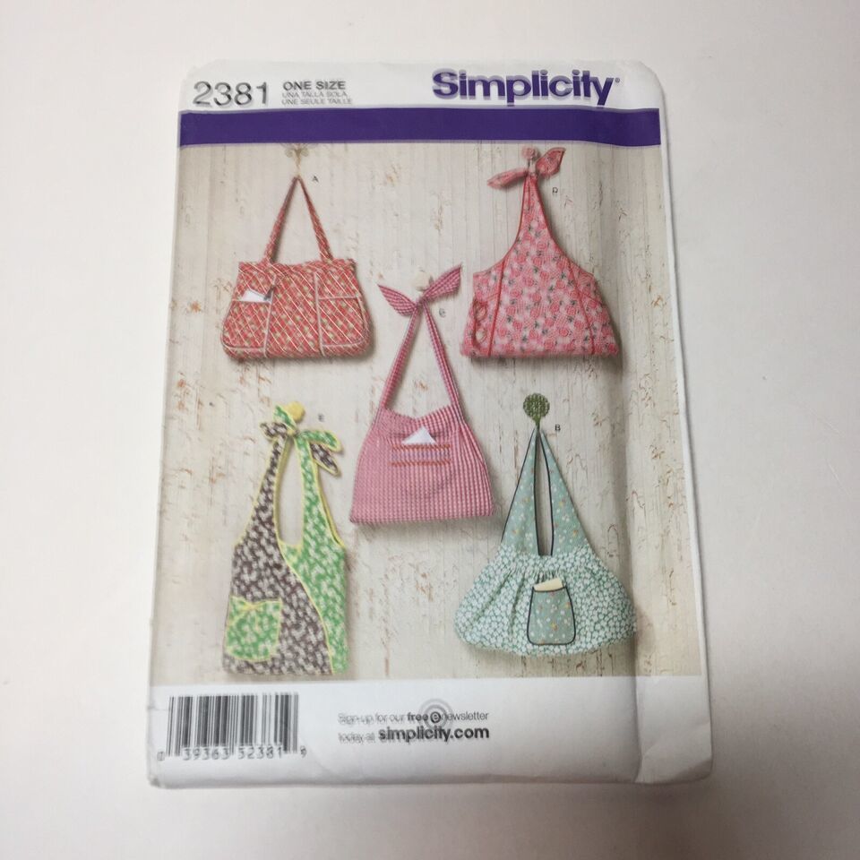 Simplicity 2381 Bags - $12.86