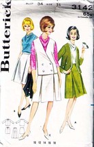 Misses&#39; Blouse, Jacket &amp; Skirt Vtg 1960&#39;s Butterick Pattern 3142 Size 14 Uncut - £9.59 GBP