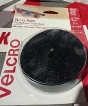 Velcro(R) Brand Sticky Back(R) Tape 3/4 Inch X 5-Black 075967900861 - £5.53 GBP