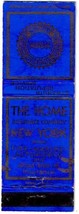 Matchbook Cover The Home Insurance Company New York Fire Marine Automobile - £0.77 GBP