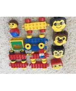 Duplo LEGO 2 x 6  Train Car Base Lot of 7 EUC Part 2312 Yellow Blue Red - $21.16 CAD