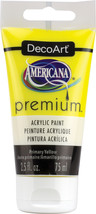 Americana Premium Acrylic Paint Tube 2.5oz Primary Yellow - £17.44 GBP