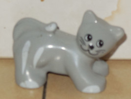 Lego Duplo Gray Cat Kitten Animal Pet Figure - £7.76 GBP