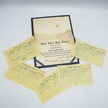 Kapuze Fluss High School Oregon Menge Von Diplom &amp; Report Karten 1940&#39;s - £34.26 GBP