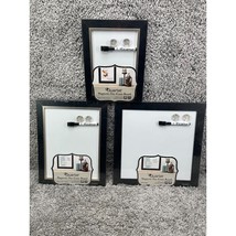 Set Of 3 Quartet Assorted Magnetic Dry Erase Board Black Silver Frame - £21.88 GBP