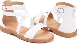 New Girls Toddler Zipper Cross Gladiator Summer Beach Sandals Shoes size 2 - £17.64 GBP