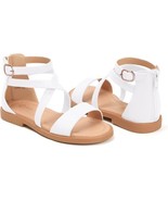 New Girls Toddler Zipper Cross Gladiator Summer Beach Sandals Shoes size 2 - $30.18 CAD