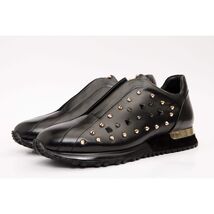 The Infanta Black Spike Leather Men Sneaker Limited Edition image 2