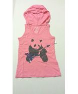 Old Navy Girls Tee Shirt Size XS 5 Hoodie Pink Panda Bear Print - $12.98