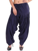 Beautiful Women Cotton Patiala Salwar Pants Regular Fit Salwar Pajamas Navy Blue - £13.77 GBP