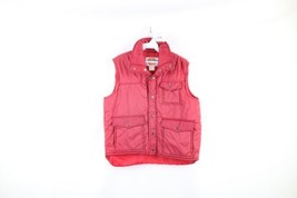 Vintage 90s Dickies Mens Size Small Insulated Puffer Vest Jacket Red Nylon - £46.68 GBP
