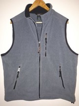 Men&#39;s LL Bean OUTDOORS Gray Fleece Vest Size Medium BX - $13.83