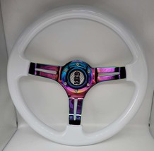 Brand New 350mm 14&#39; Universal JDM Mugen Racer Deep Dish ABS Racing Steer... - £60.09 GBP