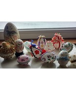 Vintage Hand Decorated Easter Egg Large Collection Please Read Description - £24.77 GBP