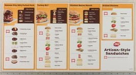 Dairy Queen Poster Plastic Artisan Sandwich Instructions 11x22 - $224.61