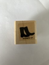 Stampin&#39; Up! BRANCH OUT Stamp Pair Of rubber Boots Silhouette Rubber Stamp - £7.58 GBP