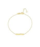 14K Solid Yellow Gold Doodle Mama Name Plate Adjustable Bracelet 7.25 in... - £169.95 GBP