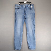 Good American Jeans Women&#39;s 12 Skinny Crop Stretch 30x25&quot; High Waist Dis... - $20.00