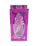 Decorative Floral Vase Hand Made With Glass and Mirrored Decor Beautiful... - $13.73