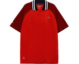 Lacoste x Daniil Medvedev Polo Men&#39;s Tennis T-Shirts Tee Red NWT DH73815... - $134.91