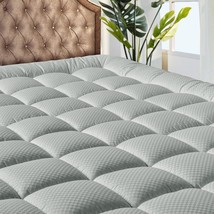 Bedding Quilted Fitted King Mattress Pad Cooling Breathable - £59.05 GBP