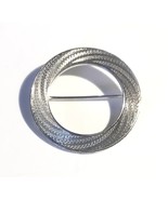 Vintage LaMode Engraved Sterling Silver Circle Pin - $23.95