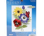 Janlynn Crewel Embroidery Kit, Floral Fantasy Pillow, White - £15.63 GBP