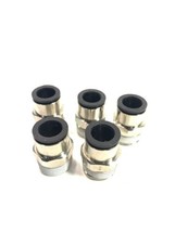 QTY-5 Legris Nickel plated Brass push to connect 12mm Tube OD x 1/2 Male BSPT - $41.00