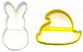 Chick And Bunny Marshmallow Peeps Easter Set Of 2 Cookie Cutters USA PR1549 - £3.16 GBP