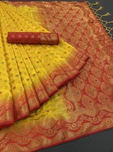 Kanjivaram Pure Silk Cotton SAREE sari with unstiched blouse - $64.77