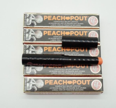 (LOT OF 5) NEW Soap &amp; Glory Peach Pout Balmy Lipstick .03 oz - Peach for the Sky - £18.69 GBP